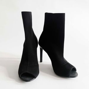 Charles by Charles David Knit Open Toe Heeled Sock Boots_US 6